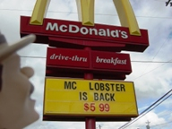 Mc Loster sign outside