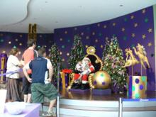 santa on the stage in stockland